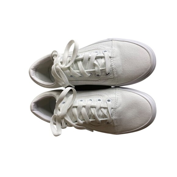Vans Old Skool White Canvas Sneakers Womens Size 5.5 NEW - Picture 5 of 9